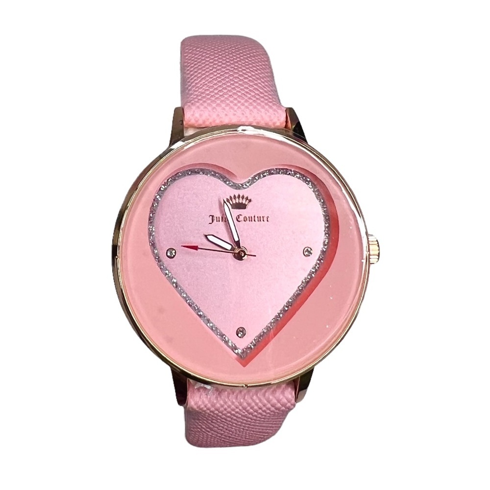 PINK 💕Juicy Couture Glitter Heart Dial Watch